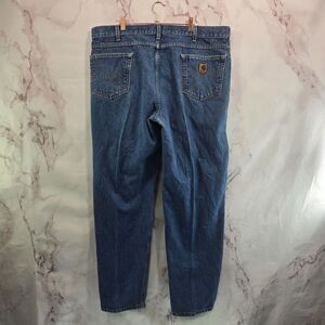 Carhartt Jeans Mens 42 X 32 Denim Vintage Medium Dark Wash Straight Leg